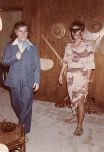 Halloween 1982, I think. She dressed as an old man. Me? Tiger woman!