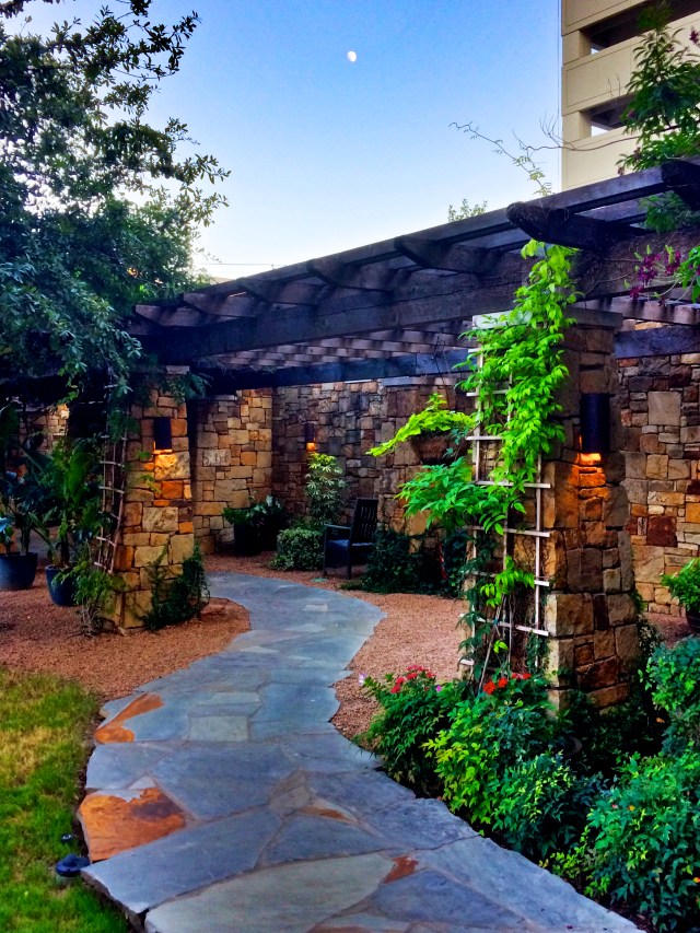 Prayer garden evening of 9-6-2014 just as dark set in.