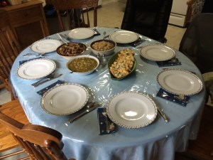 We don't use china often, but my wife honored me with a beautiful table setting. LOVED it! This is the china my mom and dad received for their wedding gift.