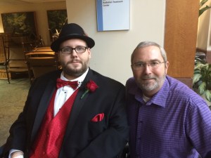 John and I just before he tied the knot with Lindsey.