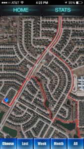 the route I walk for a 3+ mile walk