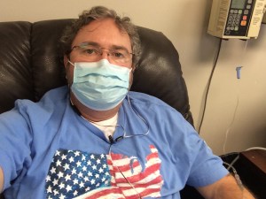 Receiving my IgG infusion